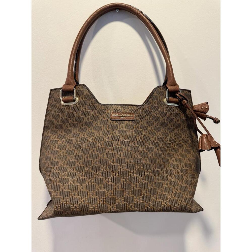 Karl Lagerfeld Paris Signature KL Brown Tote